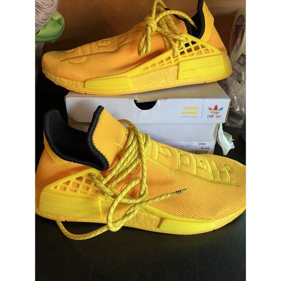 Adidas Originals Men\'s Pharrell Human Race Yellow Sneakers Size 10 us GY0091 New main image 4